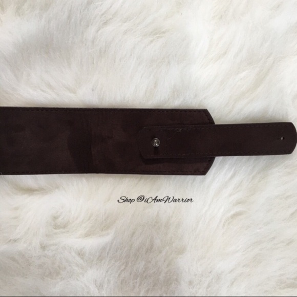 Big Buddha NWT brown vegan faux suede wide waist tassel belt *shop@iamwarrior main image 5